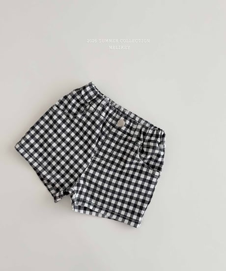 41[予約]melikey check heart pants