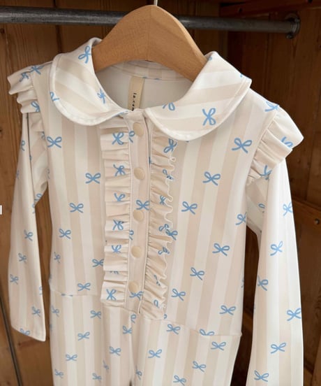 20[予約]La.camel blue ribbon swimwear