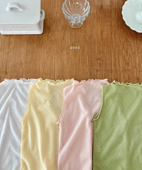 31[予約]ohho eyelet tank top
