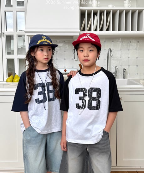 47[予約]matilda&lee 38 color block raglan tee
