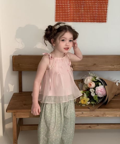 48[予約]aiai mint flower balloon pants