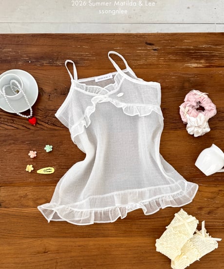 80[予約]matilda&lee see through frill ops