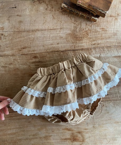11[予約]anneshirley check lace skirt bloomer