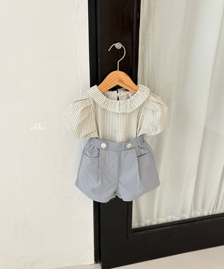 28[予約]ohho loel striped blouse