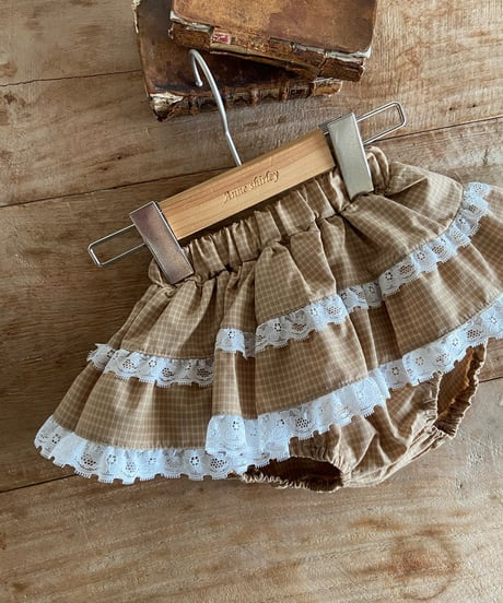11[予約]anneshirley check lace skirt bloomer