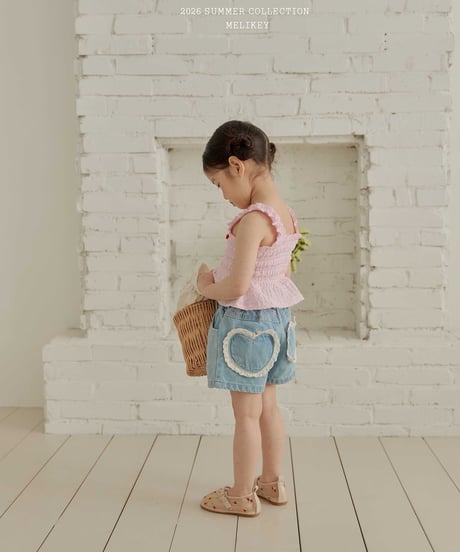 39[予約]melikey heart denim shorts