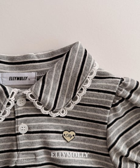 252[予約]ELLYMOLLY curling collar frill t