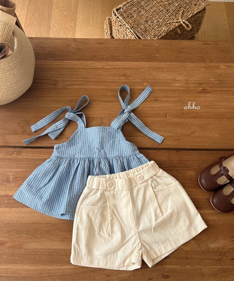 3[予約]ohho pepper strope strap blouse