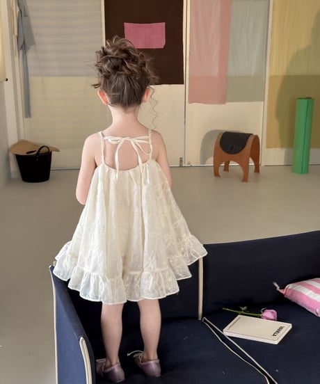 13[予約]aiai cream shirred volume dress