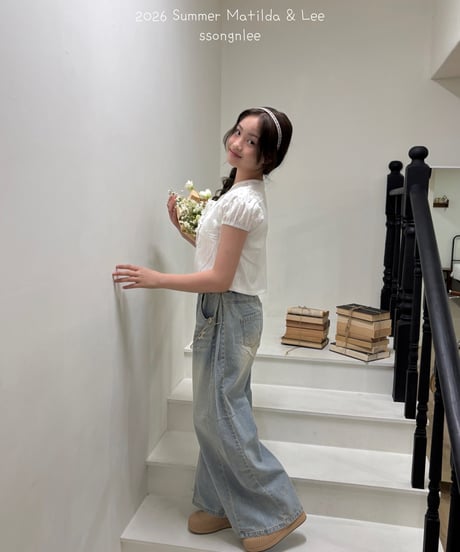 88[予約]matilda&lee puff blouse cardigan