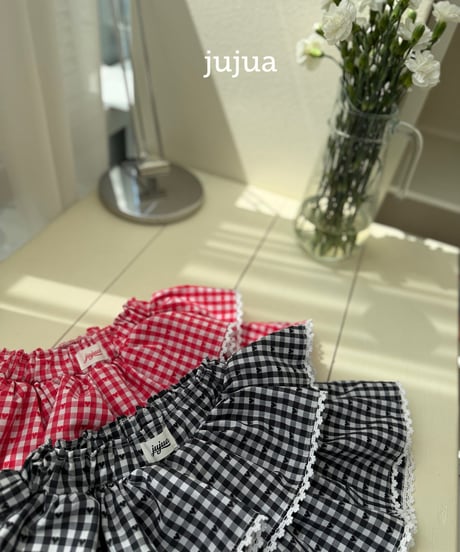 12[予約]jujua check skirt pants