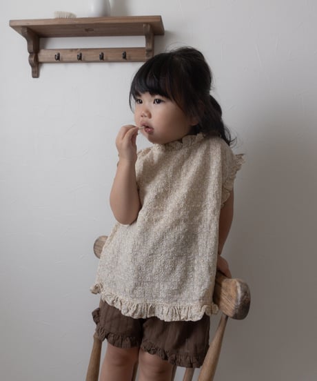 7[予約]mimi market line frill sleeveless