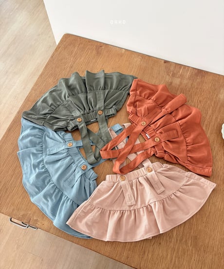 41[予約]ohho forest shirred strap skirt