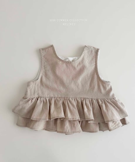 36[予約]melikey ribbon cancan sleeveless bl