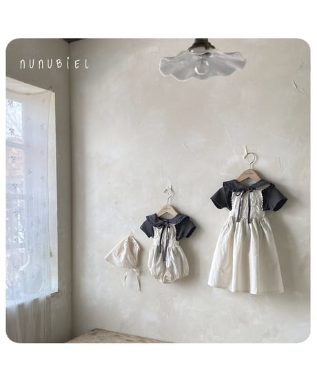 75[予約]nunubiel milga romper & bonnet