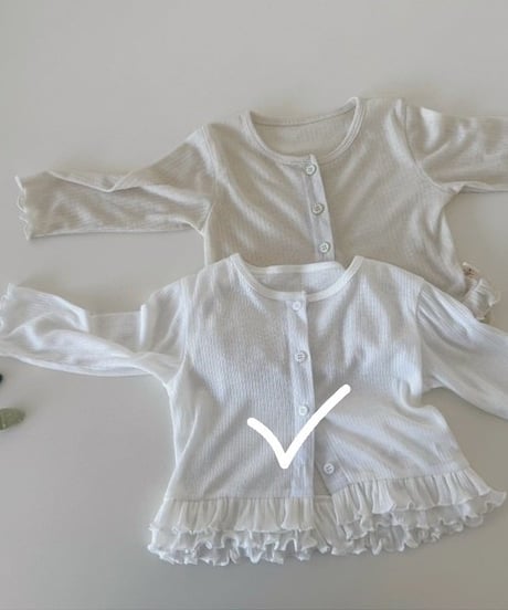 35[予約]mydaughter ruffle button cardigan