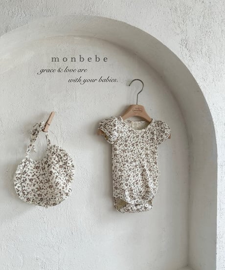 43[予約]monbebe puff flower suit