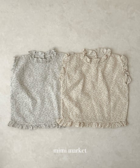 7[予約]mimi market line frill sleeveless