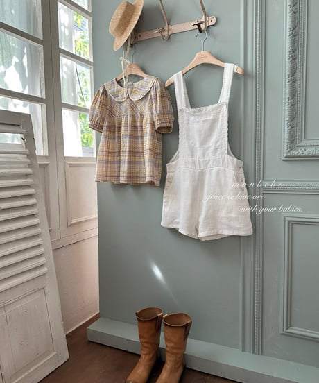 85[予約]monbebe pure linen suspender pants(adult)
