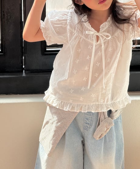 35[予約]ninibello rosie embroidered blouse