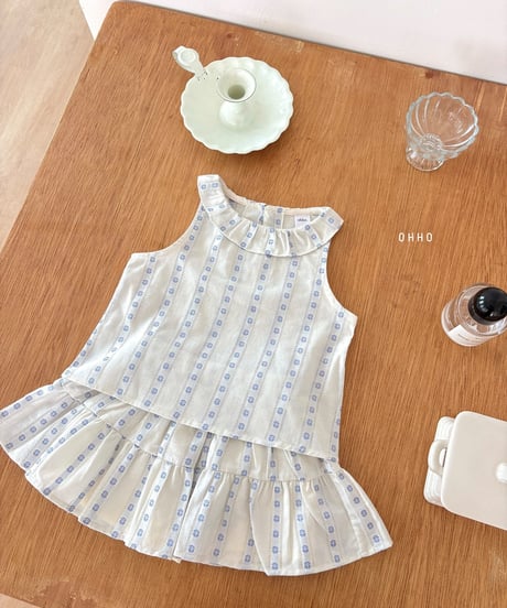 36[予約]ohho ette shirred skirt