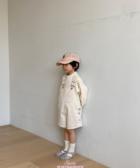42[予約]jejeunosity cotton berry short overalls