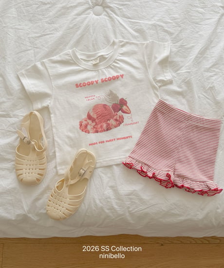 80[予約]ninibello scoop scoop short sleeve t-shirt