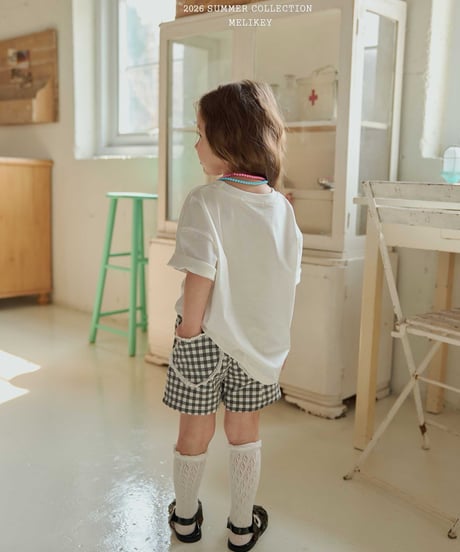 41[予約]melikey check heart pants