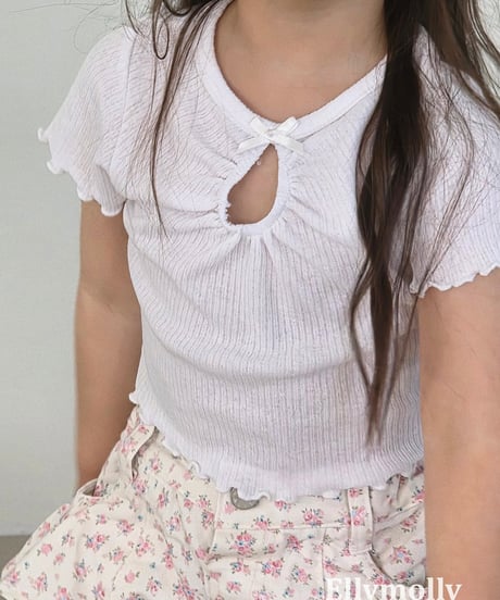 87[予約]ELLYMOLLY shirring opening point t