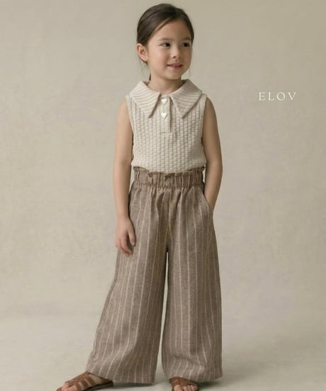5[予約]elov&monpetitbebe linen wide pants