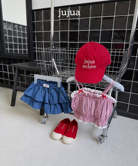 13[予約]jujua denim tiered skirt