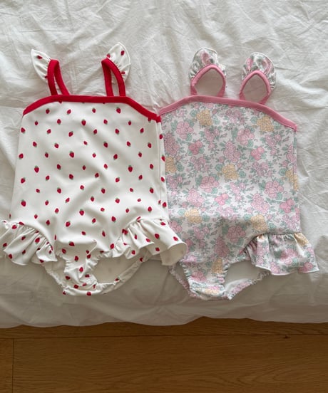 99[予約]ninibello rosie berry swimwear bonnet set