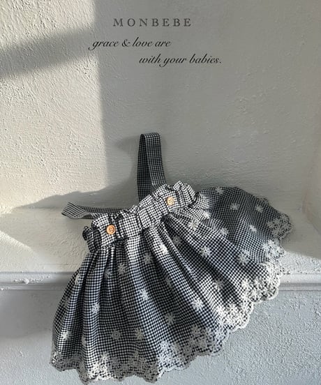 42[予約]monbebe embroidered suspender sk bloomers