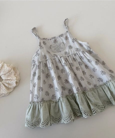 33[予約]mydaughter sage print sleeveless dress