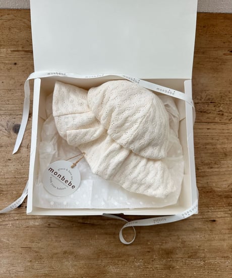78[予約]monbebe rose knit hat