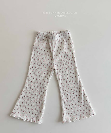 33[予約]melikey flower pleats pants