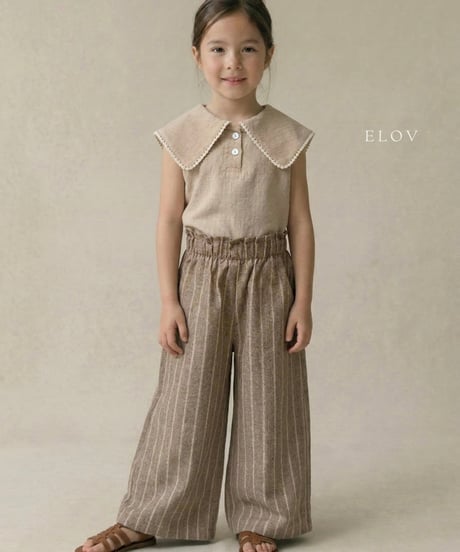 5[予約]elov&monpetitbebe linen wide pants