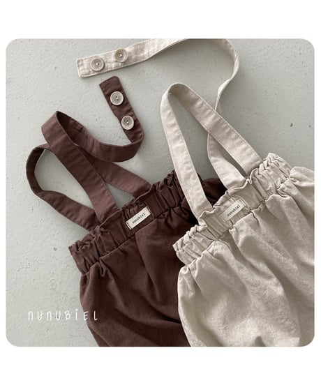 38[予約]nunubiel cool suspender romper