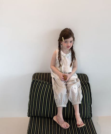 44[予約]aiai lace punching baggy pants