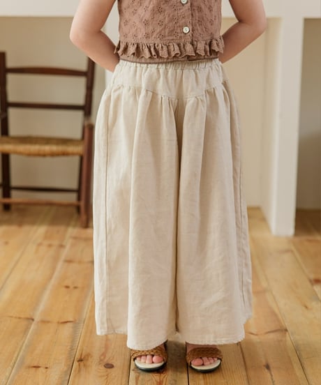 21[予約]mon Atelier sand linen pants