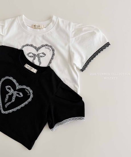7[予約]melikey heart ribbon t