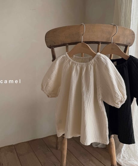 13[予約]La.camel popo blouse