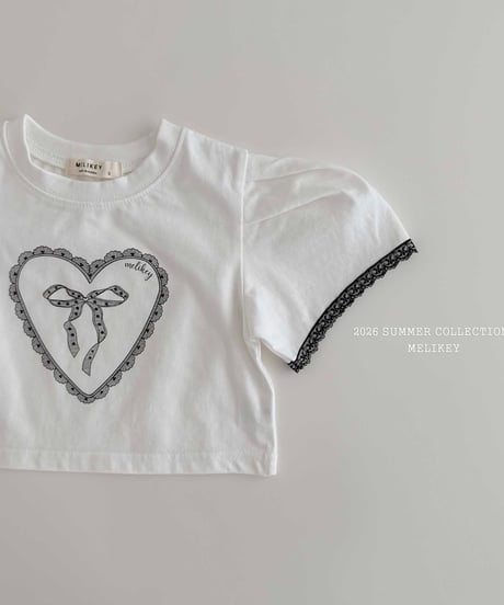 7[予約]melikey heart ribbon t