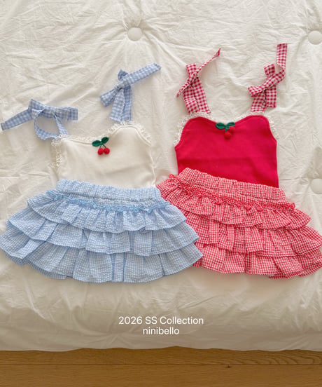 83[予約]ninibello sweet tiered skirt