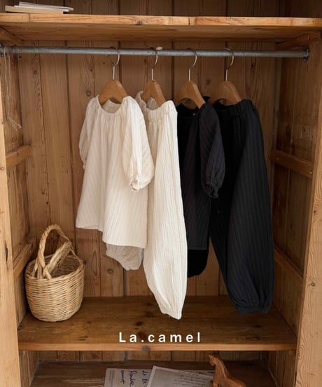 13[予約]La.camel popo blouse