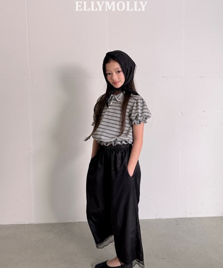 252[予約]ELLYMOLLY curling collar frill t