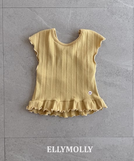 32[予約]ELLYMOLLY baek muse frill t
