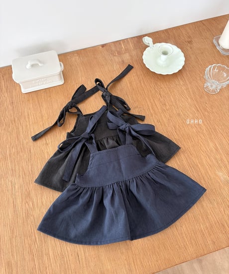 39[予約]ohho soft denim strap blouse