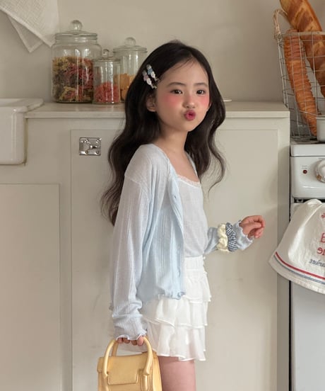 25[予約]ninibello sherbet sleeveless cardigan set