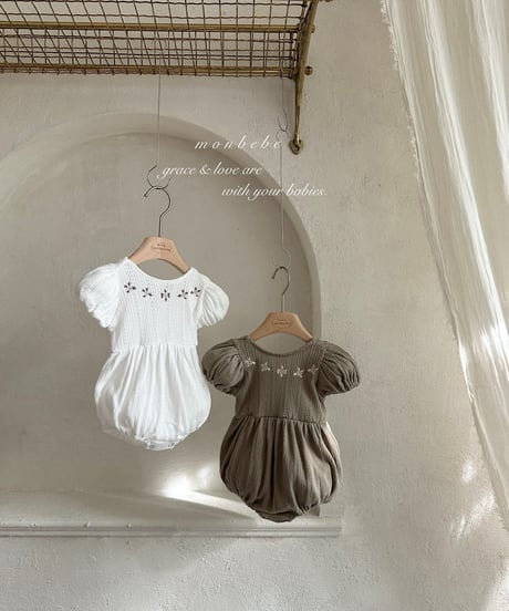 105[予約]monbebe lea embroidered suit(baby)